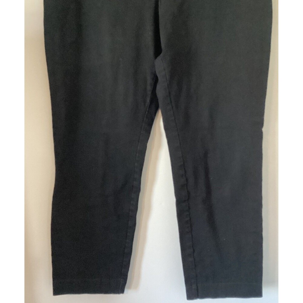 a new day Women’s Black Ankle Pants With Side Zip Flat Front Size 14 - Picture 3 of 5